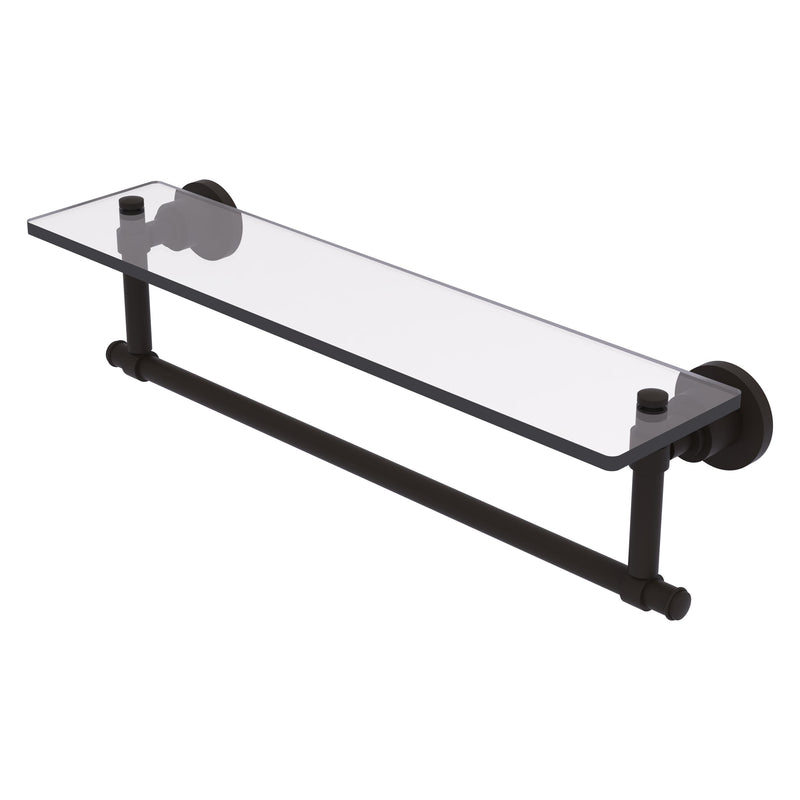 Washington Square Collection Glass Vanity Shelf  with Integrated Towel Bar