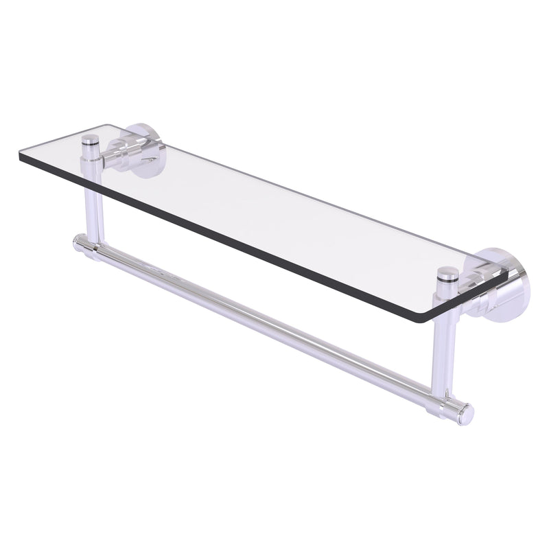 Washington Square Collection Glass Vanity Shelf  with Integrated Towel Bar