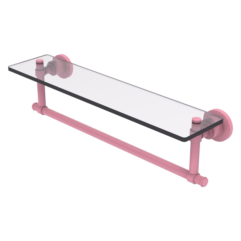 Washington Square Collection Glass Vanity Shelf  with Integrated Towel Bar