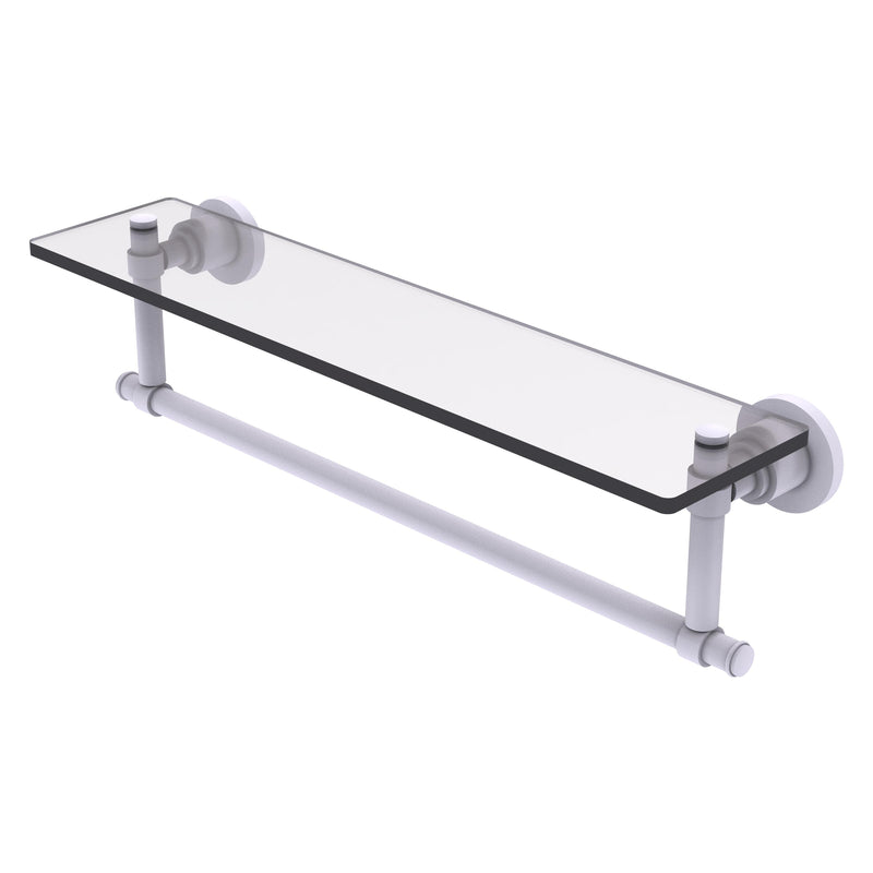 Washington Square Collection Glass Vanity Shelf  with Integrated Towel Bar