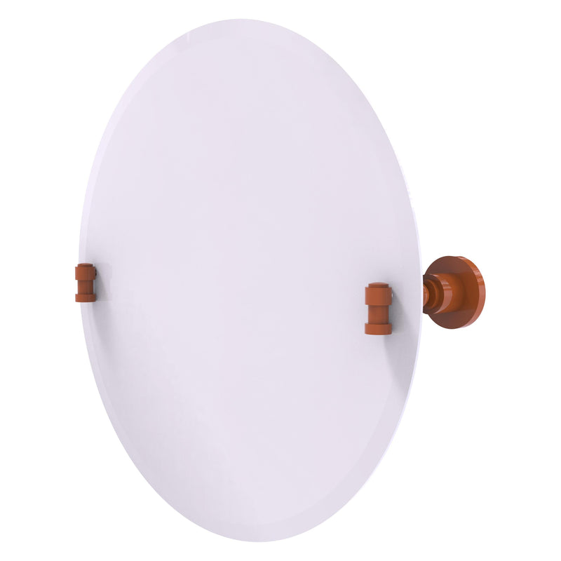 Frameless Round Tilt Mirror with Beveled Edge