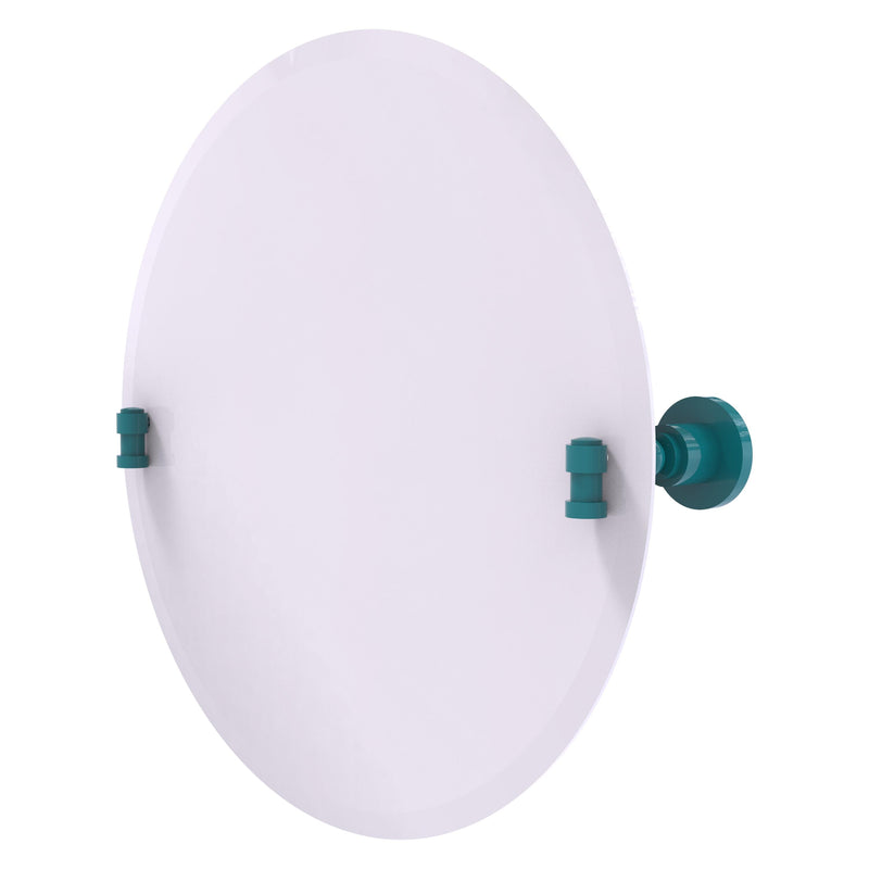 Frameless Round Tilt Mirror with Beveled Edge