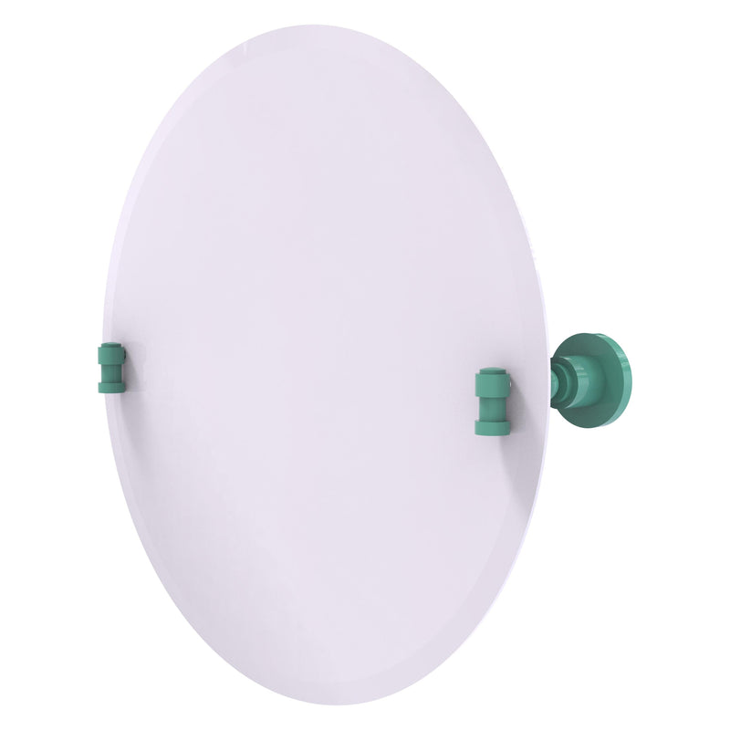 Frameless Round Tilt Mirror with Beveled Edge