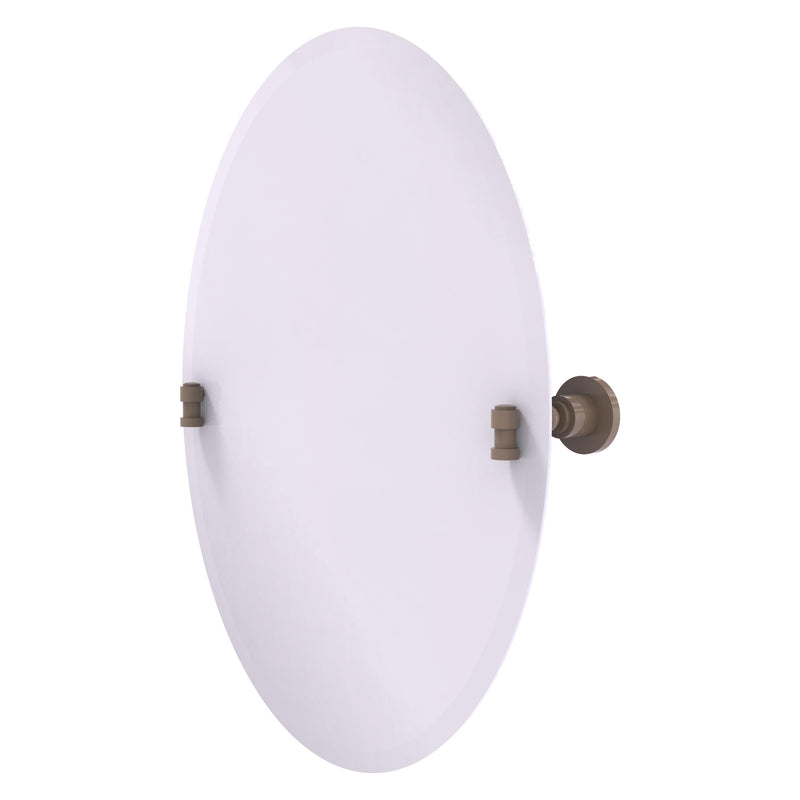 Frameless Oval Tilt Mirror with Beveled Edge