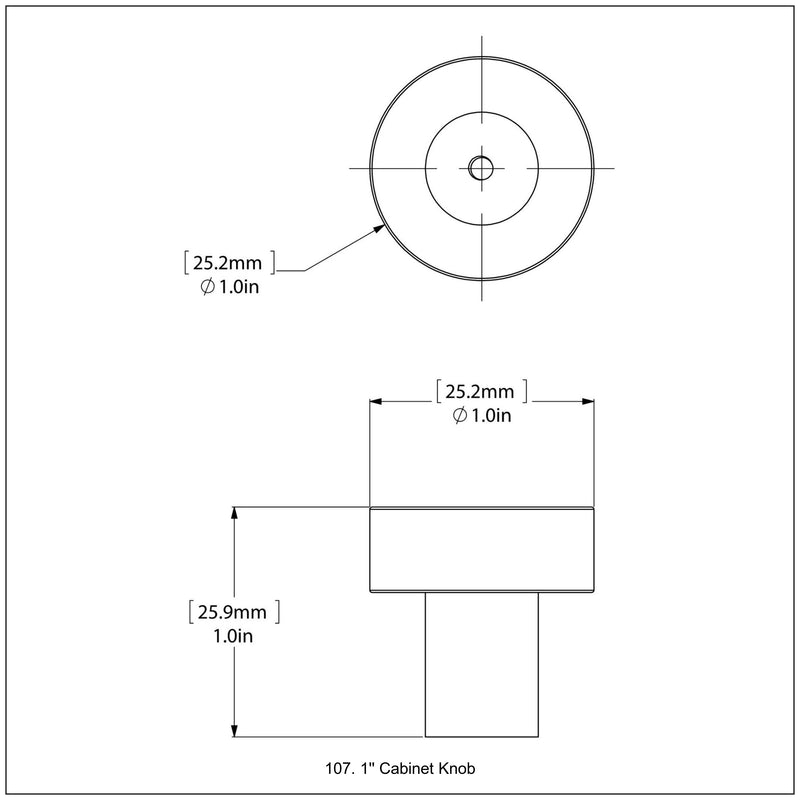 1 Inch Cabinet Knob