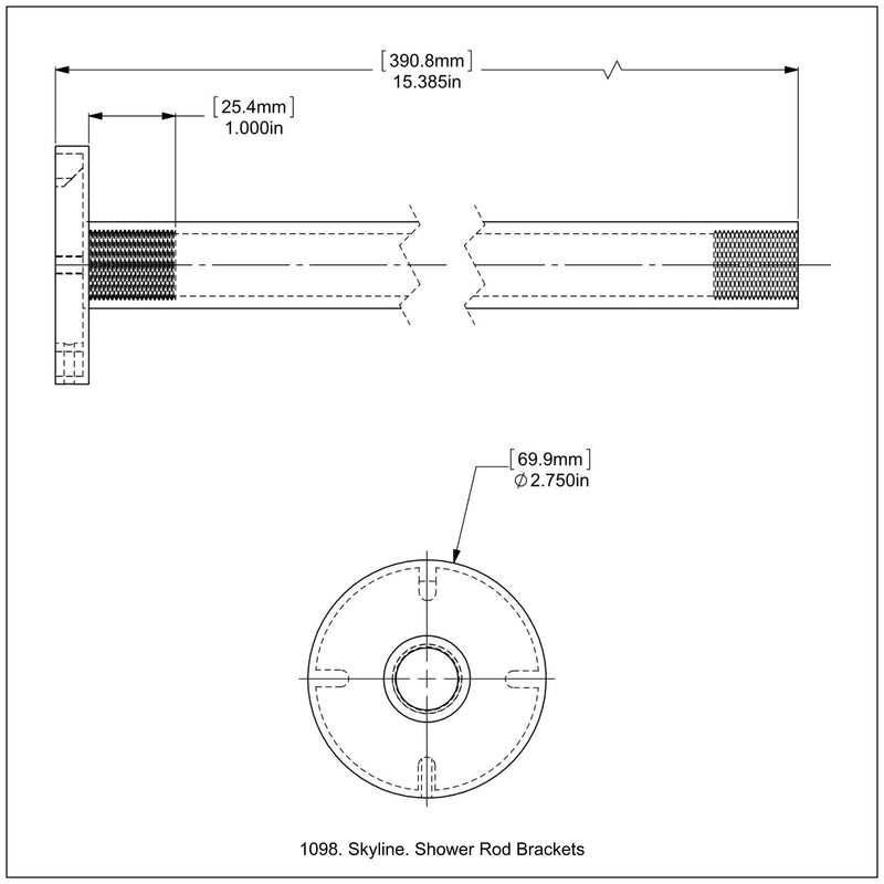 Skyline Collection Shower Rod Brackets