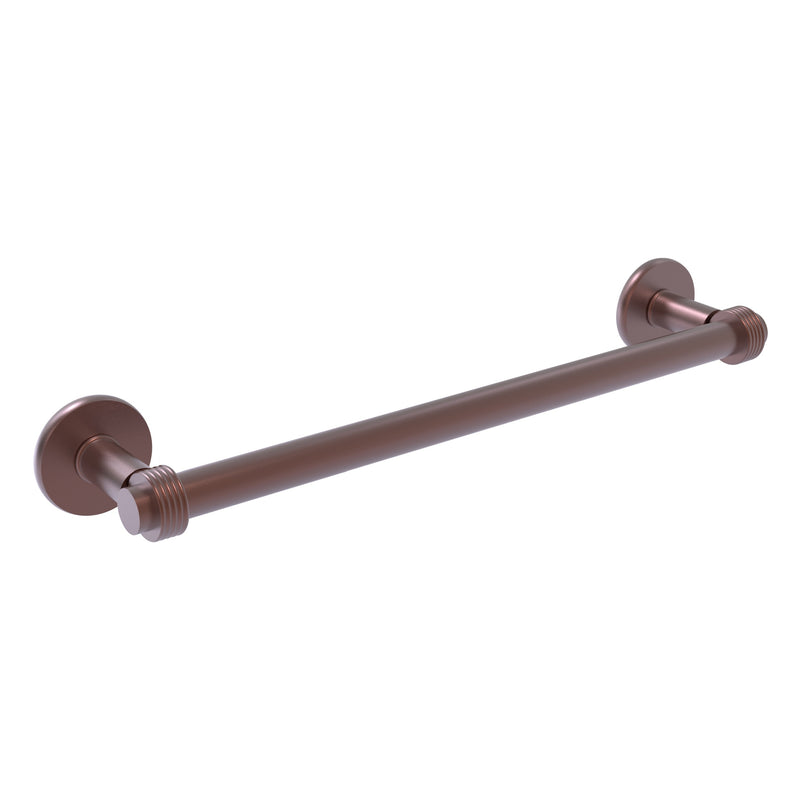 Continental Collection Towel Bar with Grooved Accents