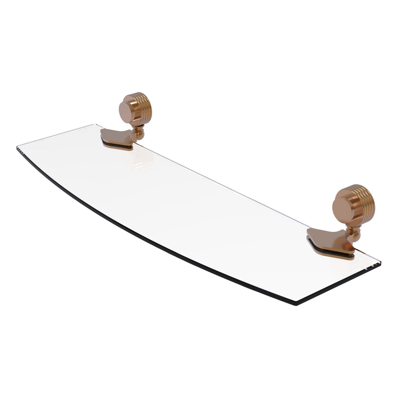 Venus Collection Glass Shelf with Grooved Accents