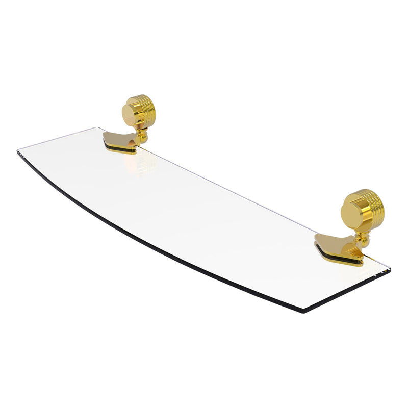 Venus Collection Glass Shelf with Grooved Accents