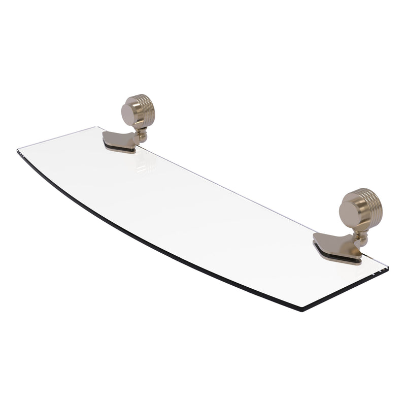 Venus Collection Glass Shelf with Grooved Accents