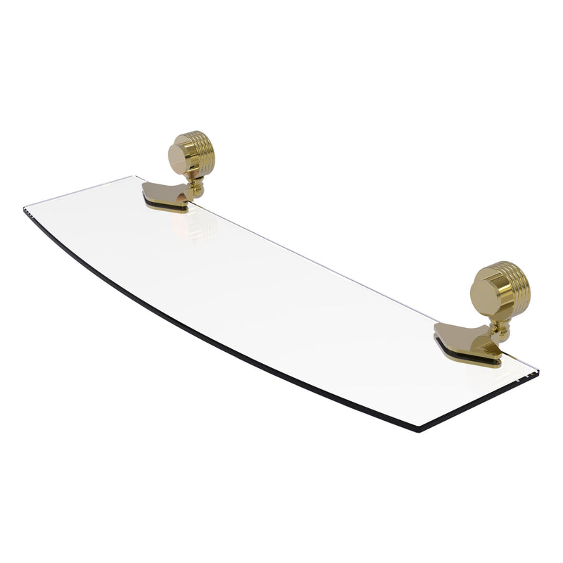 Venus Collection Glass Shelf with Grooved Accents