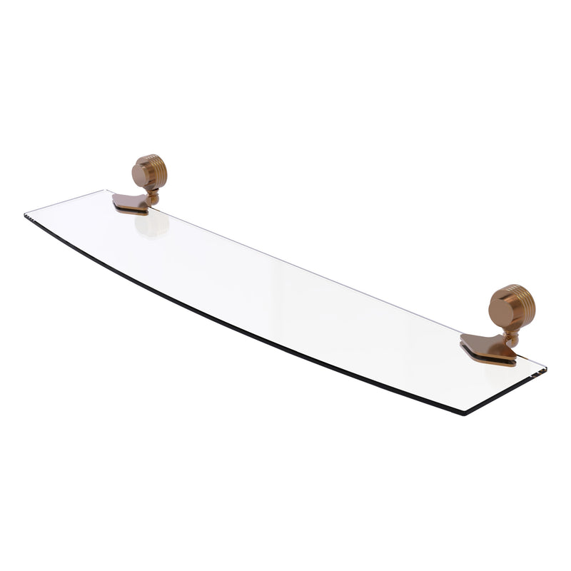 Venus Collection Glass Shelf with Grooved Accents