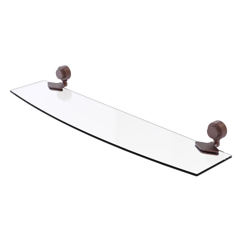 Venus Collection Glass Shelf with Grooved Accents