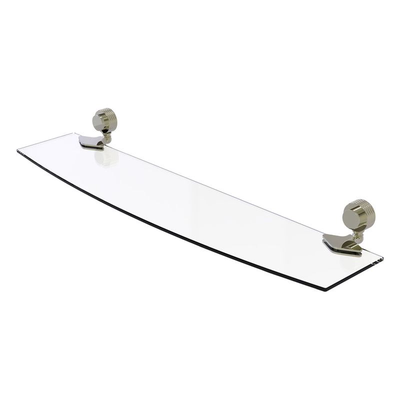 Venus Collection Glass Shelf with Grooved Accents