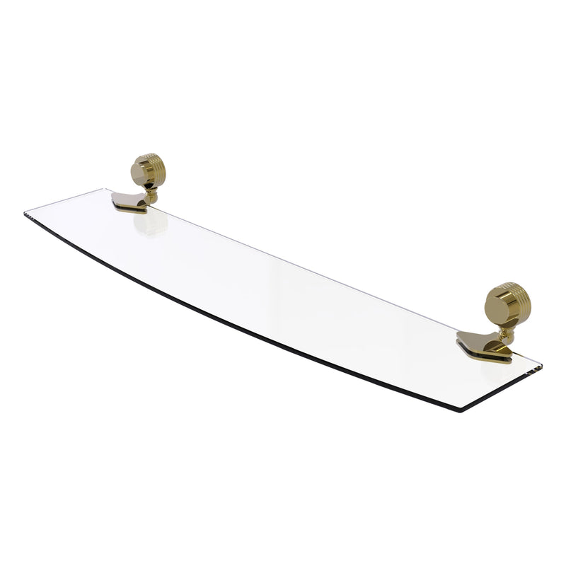 Venus Collection Glass Shelf with Grooved Accents