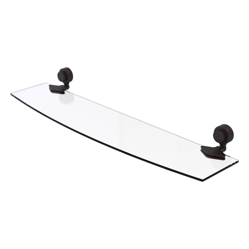 Venus Collection Glass Shelf with Grooved Accents