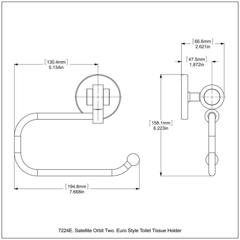 Satellite Orbit Two Collection Euro Style Toilet Tissue Holder