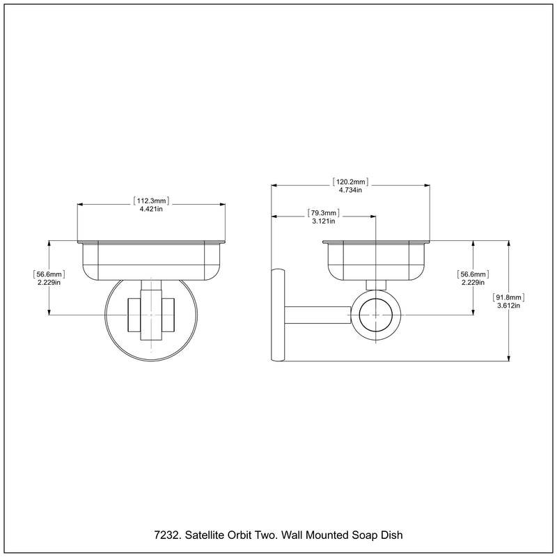 Satellite orbit Two Collection Wall Mounted Soap Dish