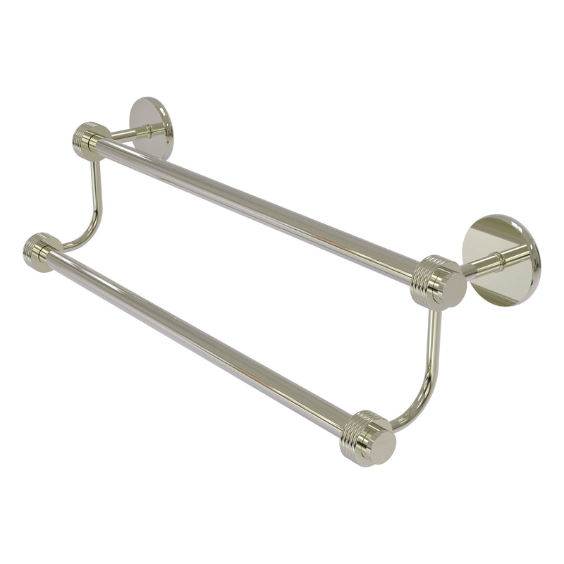 Satellite Orbit Two Collection Double Towel Bar with Grooved Accents