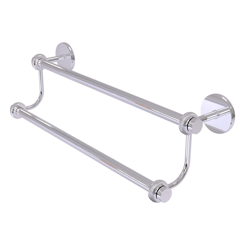 Satellite Orbit Two Collection Double Towel Bar with Twisted Accents