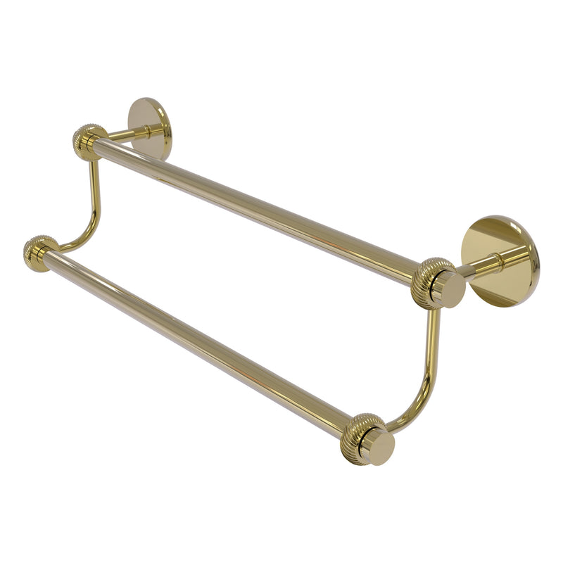 Satellite Orbit Two Collection Double Towel Bar with Twisted Accents