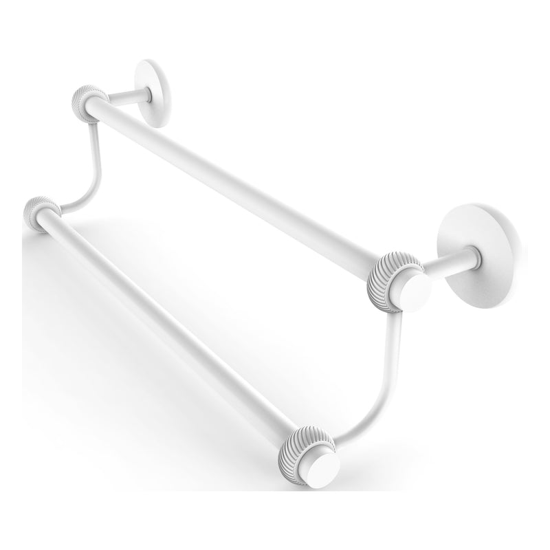 Satellite Orbit Two Collection Double Towel Bar with Twisted Accents