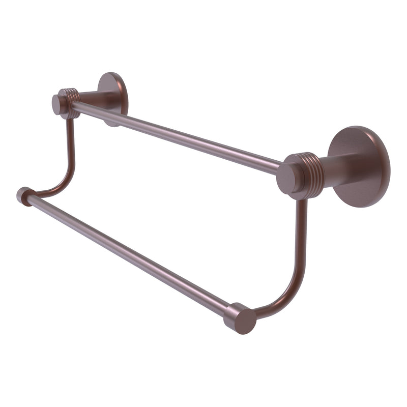 Mercury Collection Double Towel Bar with Grooved Accents