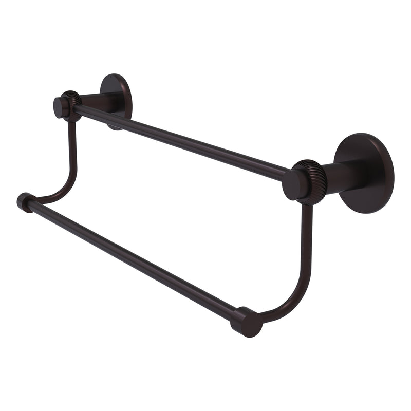 Mercury Collection Double Towel Bar with Twisted Accents