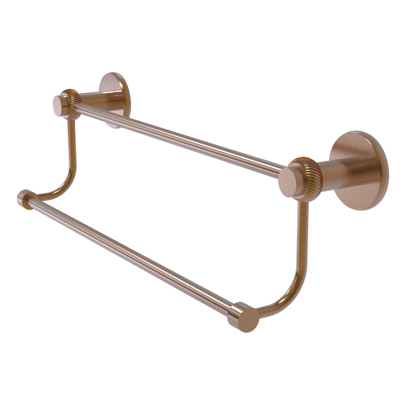 Mercury Collection Double Towel Bar with Twisted Accents