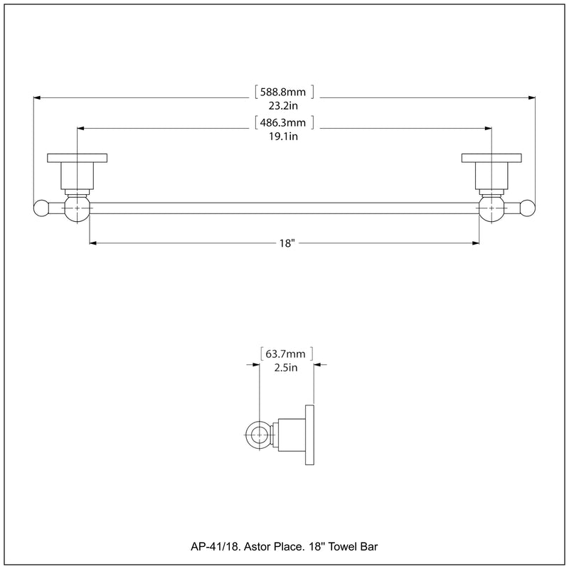 Astor Place Collection Towel Bar