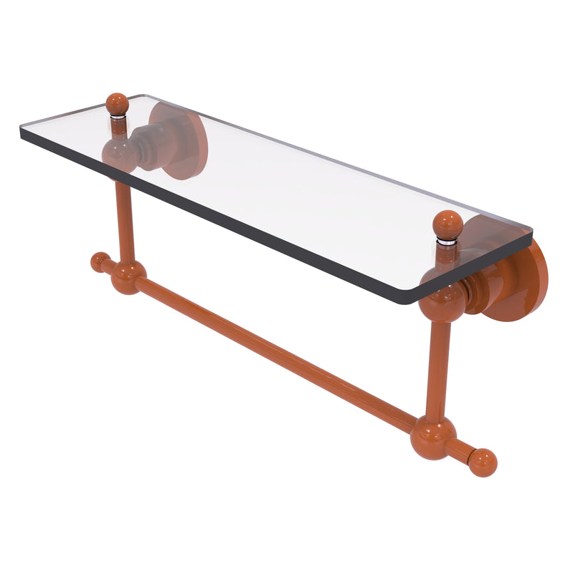 Astor Place Vanity Glass Shelf  with Integrated Towel Bar