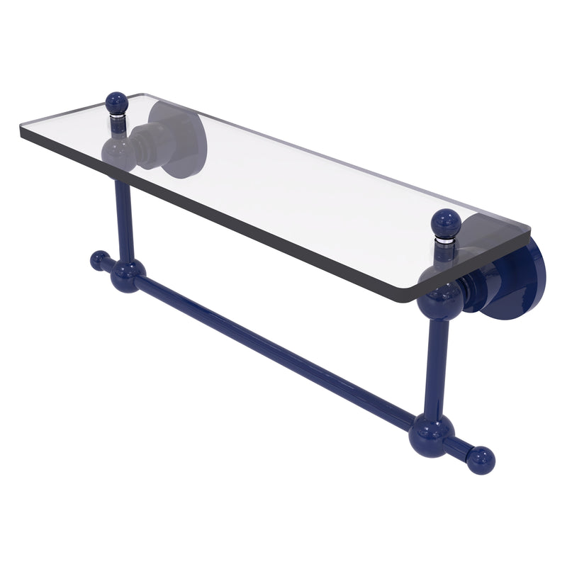 Astor Place Vanity Glass Shelf  with Integrated Towel Bar