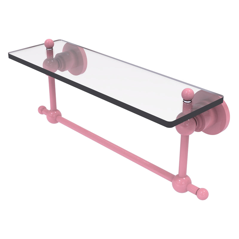 Astor Place Vanity Glass Shelf  with Integrated Towel Bar