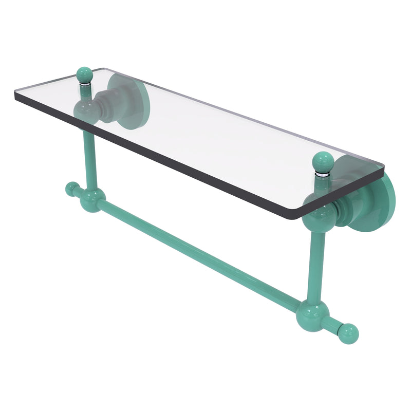 Astor Place Vanity Glass Shelf  with Integrated Towel Bar