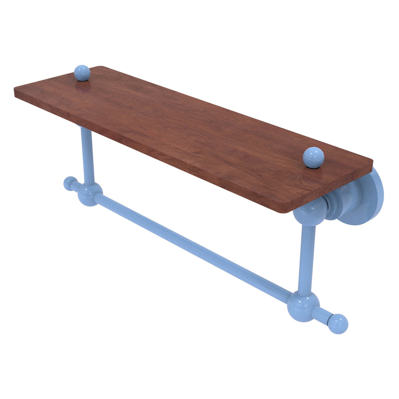 Astor Place Collection Solid IPE Ironwood Shelf with Integrated Towel Bar