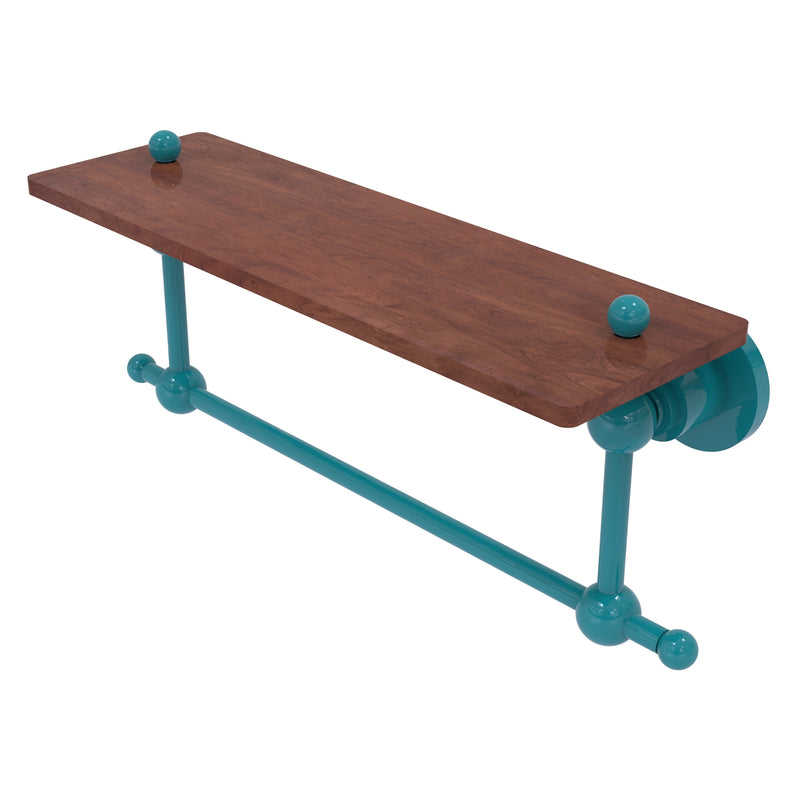 Astor Place Collection Solid IPE Ironwood Shelf with Integrated Towel Bar