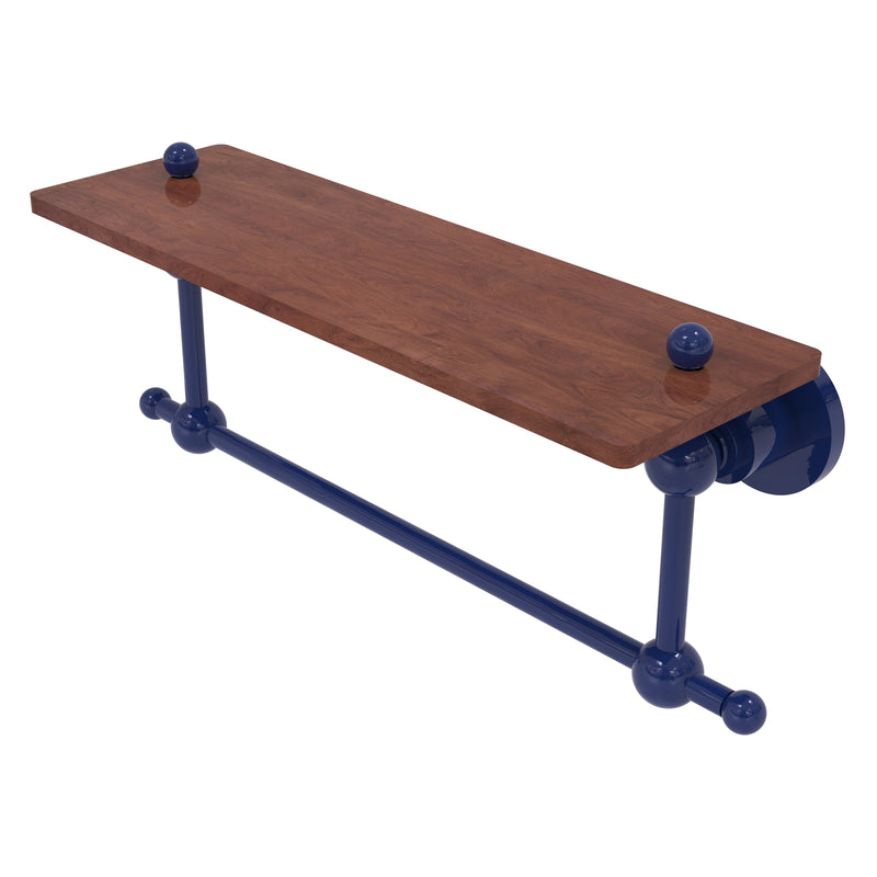 Astor Place Collection Solid IPE Ironwood Shelf with Integrated Towel Bar