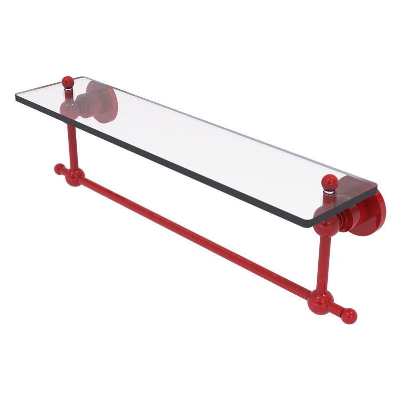 Astor Place Vanity Glass Shelf  with Integrated Towel Bar