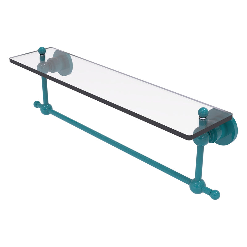 Astor Place Vanity Glass Shelf  with Integrated Towel Bar