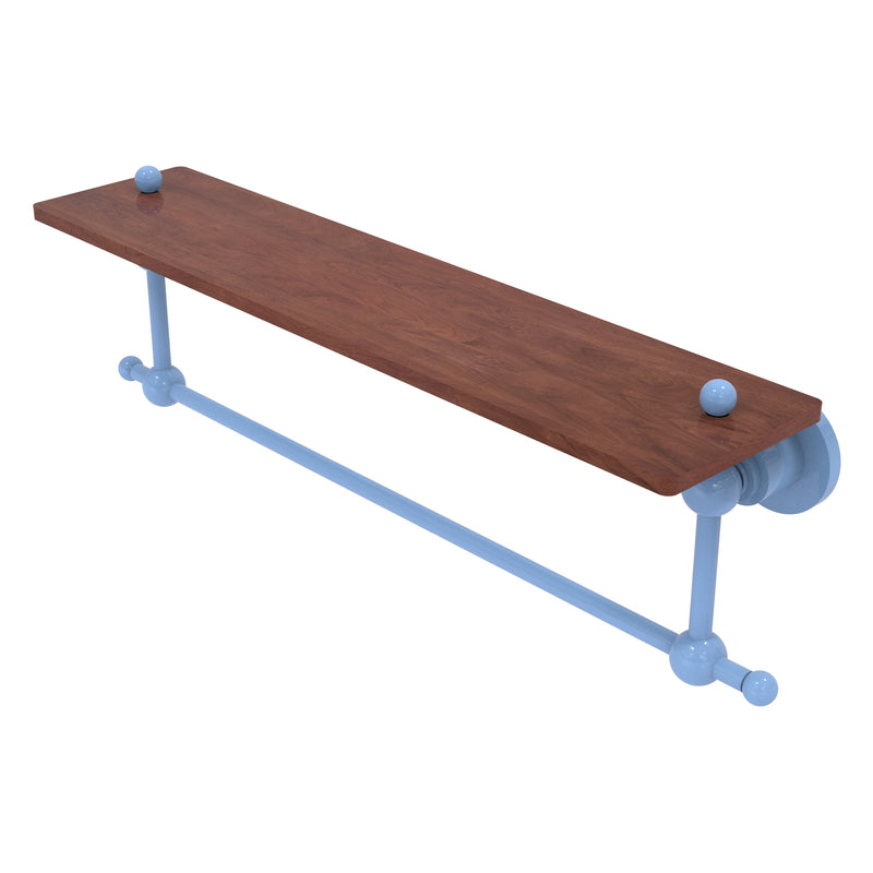 Astor Place Collection Solid IPE Ironwood Shelf with Integrated Towel Bar