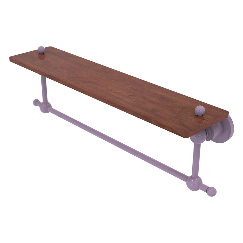 Astor Place Collection Solid IPE Ironwood Shelf with Integrated Towel Bar