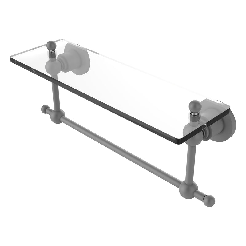 Astor Place Vanity Glass Shelf  with Integrated Towel Bar