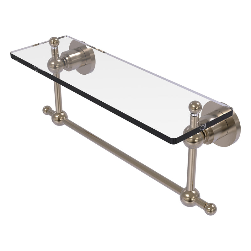 Astor Place Vanity Glass Shelf  with Integrated Towel Bar