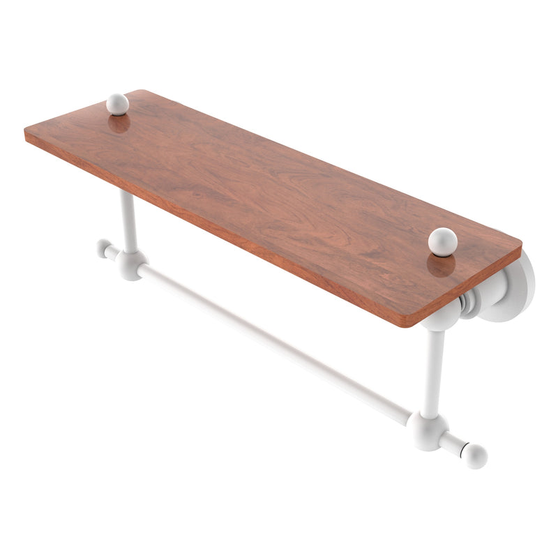 Astor Place Collection Solid IPE Ironwood Shelf with Integrated Towel Bar