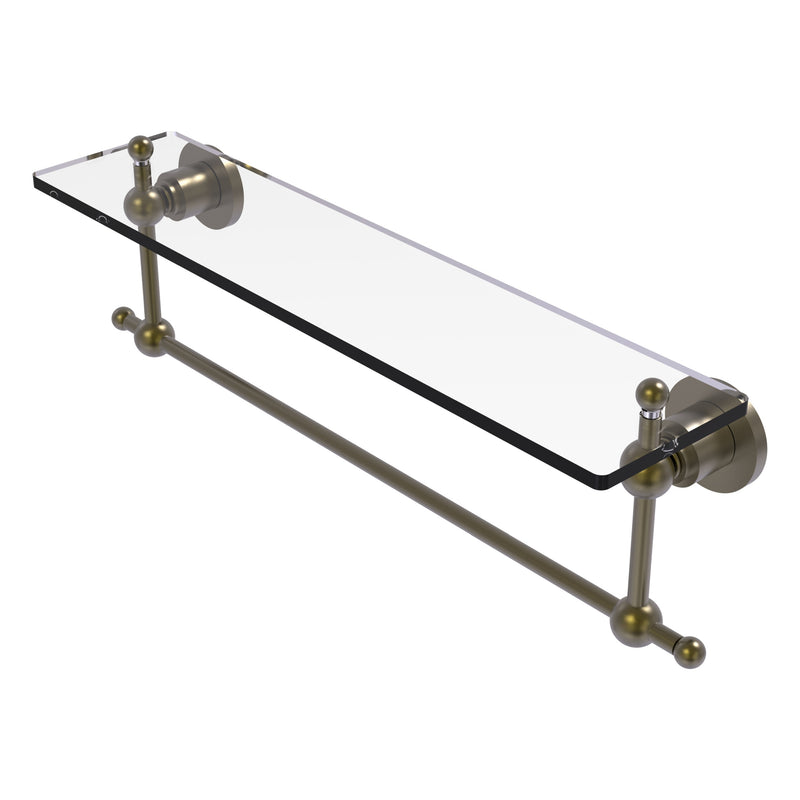 Astor Place Vanity Glass Shelf  with Integrated Towel Bar