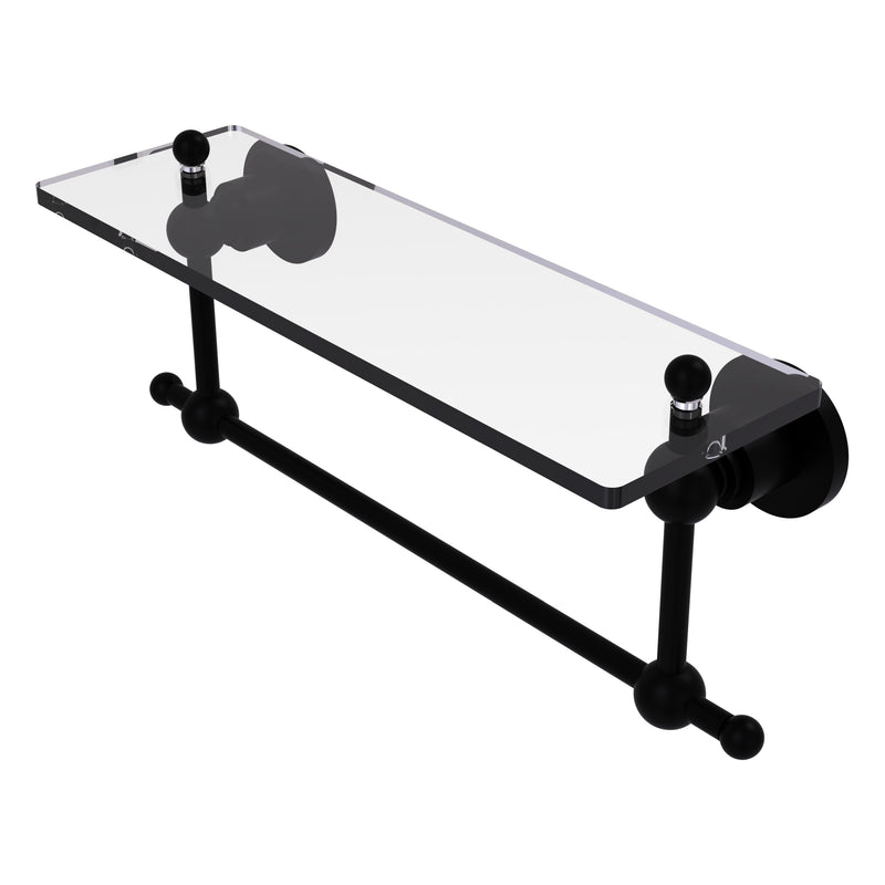 Astor Place Vanity Glass Shelf  with Integrated Towel Bar