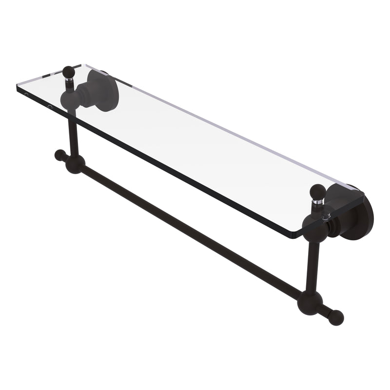 Astor Place Vanity Glass Shelf  with Integrated Towel Bar