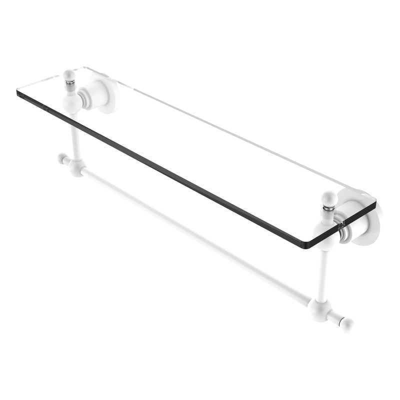 Astor Place Vanity Glass Shelf  with Integrated Towel Bar