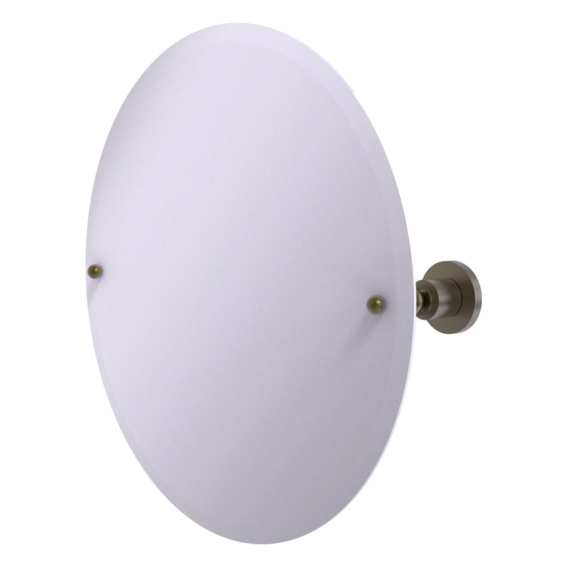 Frameless Round Tilt Mirror with Beveled Edge