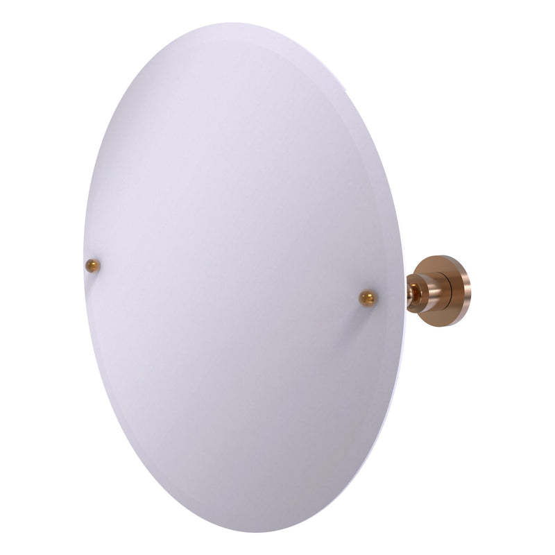 Frameless Round Tilt Mirror with Beveled Edge